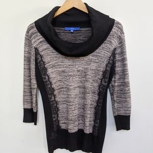 Cowl Neck Lace Sweater